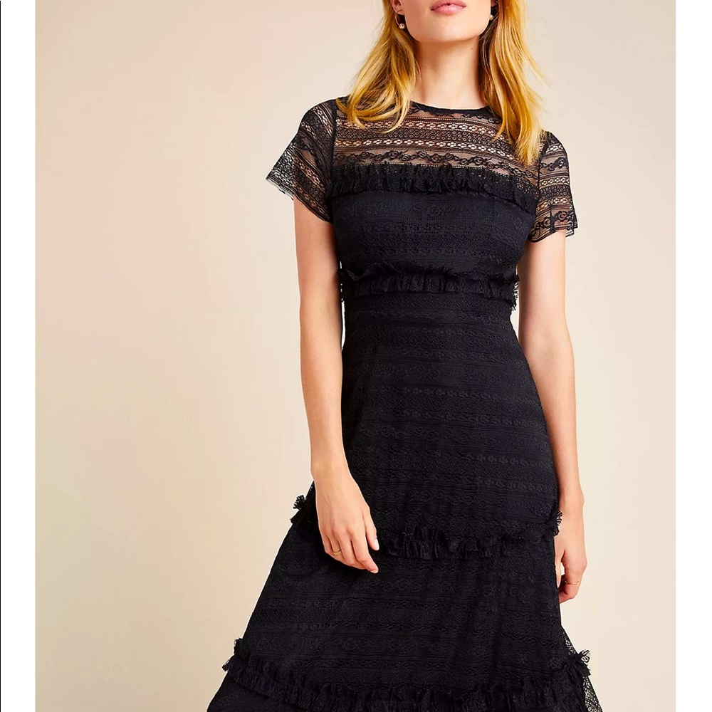 Anthropologie exclusive VONE black lace dress
